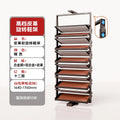 Built-in Height Adjustable Shoe Cabinet Closet Space Saving 360° Rotating Shoe Rack, Multi-layer Shoe Holder Storage Organizer