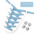 1Pair Elastic Laces Sneakers Tennis Flat Shoelaces No Tie Shoe Laces Without Ties Kids Adult 8mm Wide Shoelace Shoes Accessories