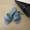 Women's Slippers Solid Color Open-toe Set Foot Vacation Beach Flat Sandals Casual Flip Flops Summer Indoor Women Slides Shoes