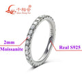 3mm or 2mm Round D VVS Moissanite Full Eternity Band S925 Silver Jewelry Women Engagement Gift Party - Visuel 7 | SAMAG