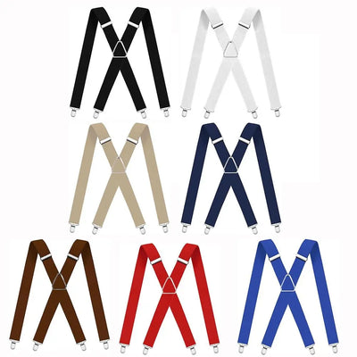 New Adjustable Adult Suspenders Elastic Strong Metal Clips Belt 4 - on Men Women | SAMAG