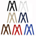 New Adjustable Adult Suspenders Elastic Strong Metal Clips Adult Belt 4 Clips Clip-on Suspenders Men Women
