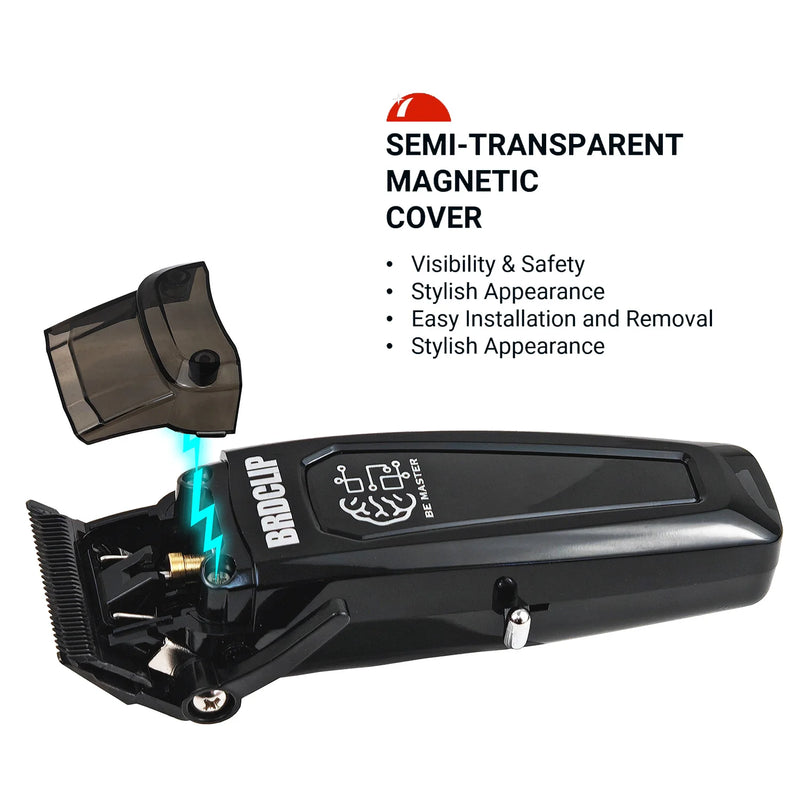 BRDCLIP Professional Electric Hair Clipper BRD 106 Hair Trimmer for Man 7500RPM with Base 5-adjusted DLC Blade Barber Machine