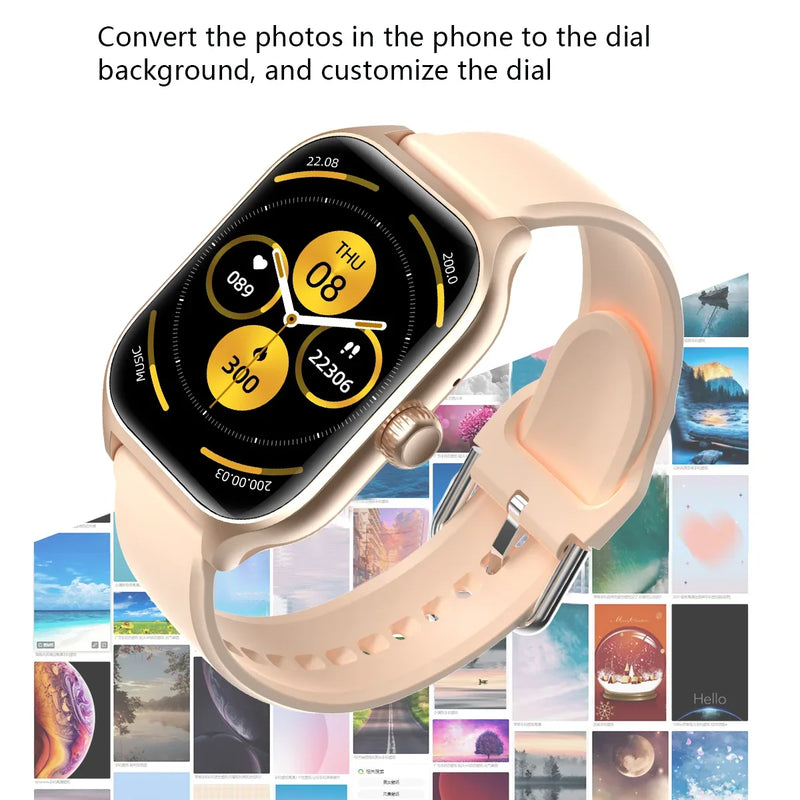 2025 Smart Watch Android IOS Phone 2.01 Inch Color Screen Bluetooth Answer Call Fitness Watches Tracker Smartwatch Women Men