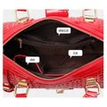 Aidrani Red Genuine Leather Crocodile Tail Boston Bag Women's Fashion Cowhide Handbag Single Shoulder Bag