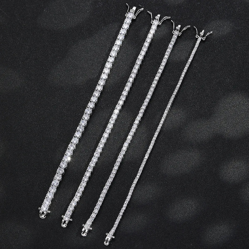 D VVS1 Moissanite Tennis Necklace For Women Top Quality 100% 925 Sterling Silver Sparkling Party Fine Jewelry