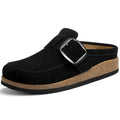 Comwarm Vegan Leather Women's Clogs With Arch Support Classic loafer-inspired Design Slides Cork Footbed Outdoor Mules For Women