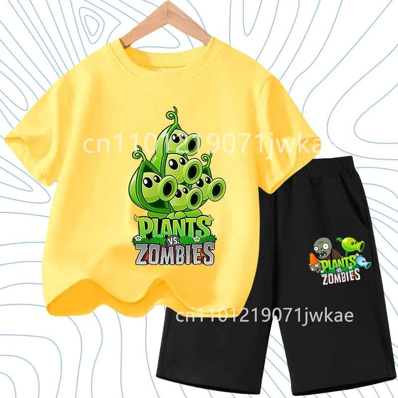 Children's Plants Vs. Zombies Short - Sleeved T - Shirt Set - View 17 | SAMAG