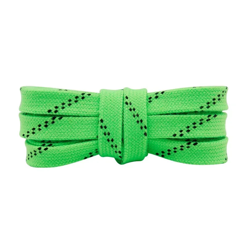 1cm Waxed Ice Hockey Shoelaces Dual Layer Braid 23-70 Inch Halloween Christmas Fall Winter for Roller Derby & Ice Hockey Skates