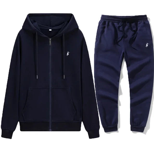 New Men's Autumn and Winter Classic Hoodie and Sweatpants, Suitable for Leisure Fitness, Warm Sports Set - View 12 | SAMAG