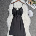 White Sleep Set Pajamas Lady Lace Satin Pyjamas Kimono | SAMAG
