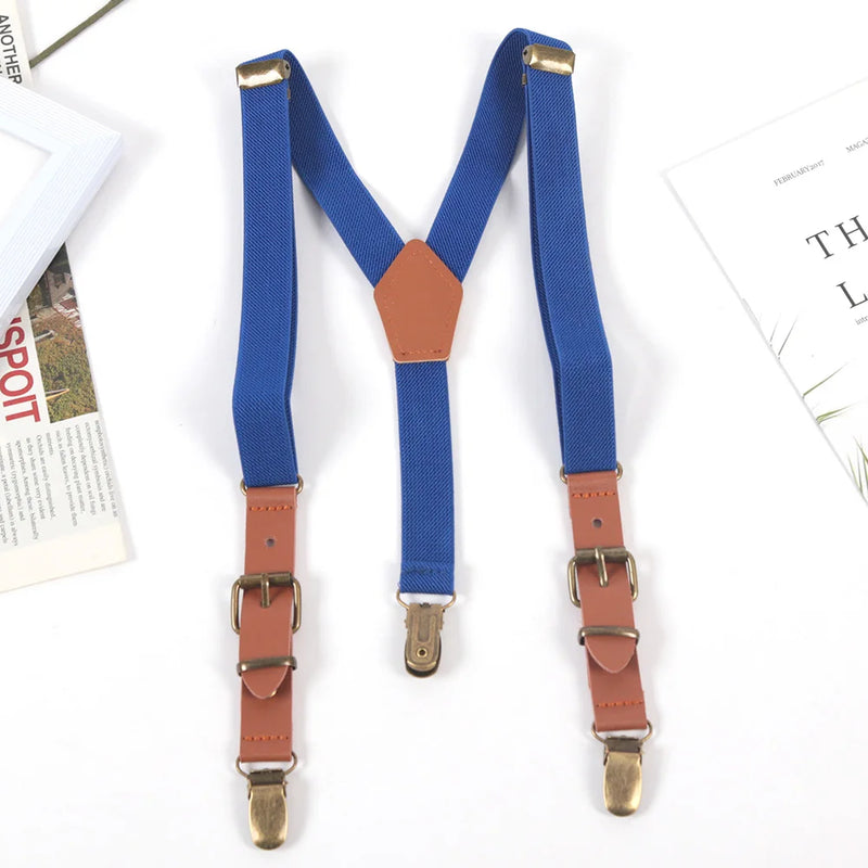 New Casual Kids Elastic Suspenders Children Boys Matching Tuxedo Suit Adjustable Y - Back Braces for - Visuel 10 | SAMAG