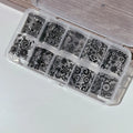 10 Rolls/Box New Black&White Lace Nail Transfer Stickers Sexy Lace Flower Full Wraps Nail Decals DIY French Manicure Decorations
