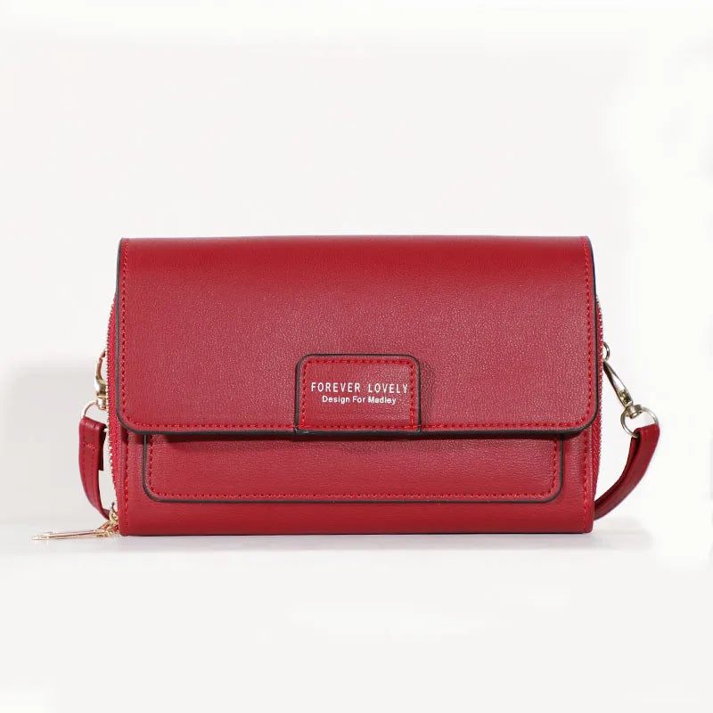 New Women Pu Leather Handbags Female Multifunctional Large Capacity Shoulder Bags Fashion Crossbody Bags For Ladies Phone Purse