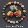 Genuine Tree Patterned Agates Beads Bracelet Woman Real Natural Moss Man Energy Stones for Healing - Visuel 20 | SAMAG