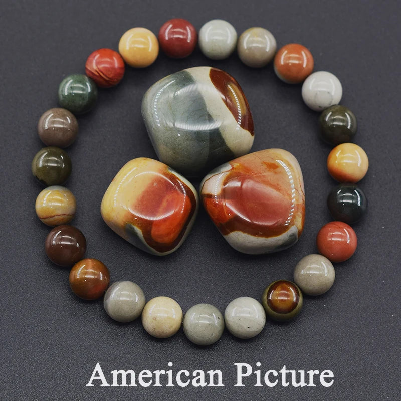 Genuine Tree Patterned Agates Beads Bracelet Woman Real Natural Moss Man Energy Stones for Healing - Visuel 20 | SAMAG