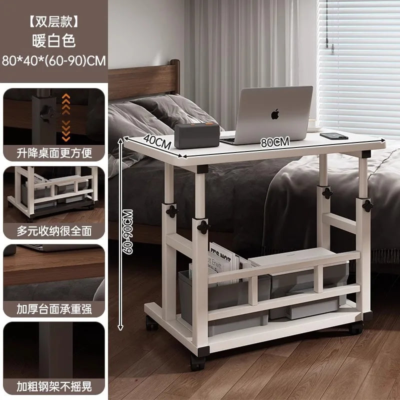 Factory Direct 2026 Bedside table Movable lifting tabl e Bedroom bedside writing ta ble Student home desk Laptop computer tab le