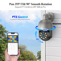 Techage 36CH 5MP 8MP POE PTZ Camera System Smart Ai Human Detected Two-way Audio Color Night 4K H.26S Security Surveillance Kit