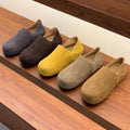 Zuecos De Mujer Suede Mule Shoes Women's Single Shoes 2026 Spring Autumn Baotou Half Slippers Outdoor Pull on Clog Mules Femme
