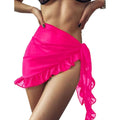 Bikini Cover-Ups Wrap Pareo Scarf for Women Chiffon Swimwear Cover Up Wraps Beach Sexy Skirts See-Through Scarf Cover Up Dress 1