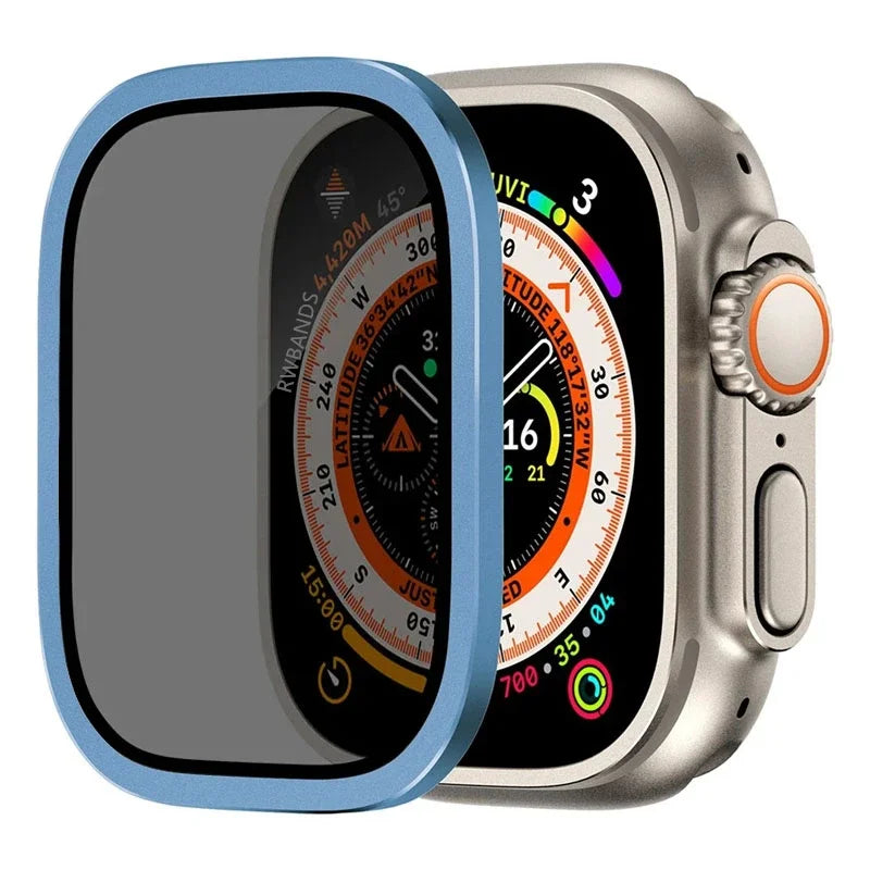 HD/privacy Anti-Scratch Screen Protectorfor Apple Watch Ultra 2 49mm Aluminium Alloy Case+Tempered Glass iWatch Ultra 49mm Film