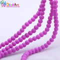 OlingArt Rubber Glass Beads High 6MM Quality 100PCS/Lot Candy Color Neon Matte Loose Handmade DIY Jewelry Making Bracelet