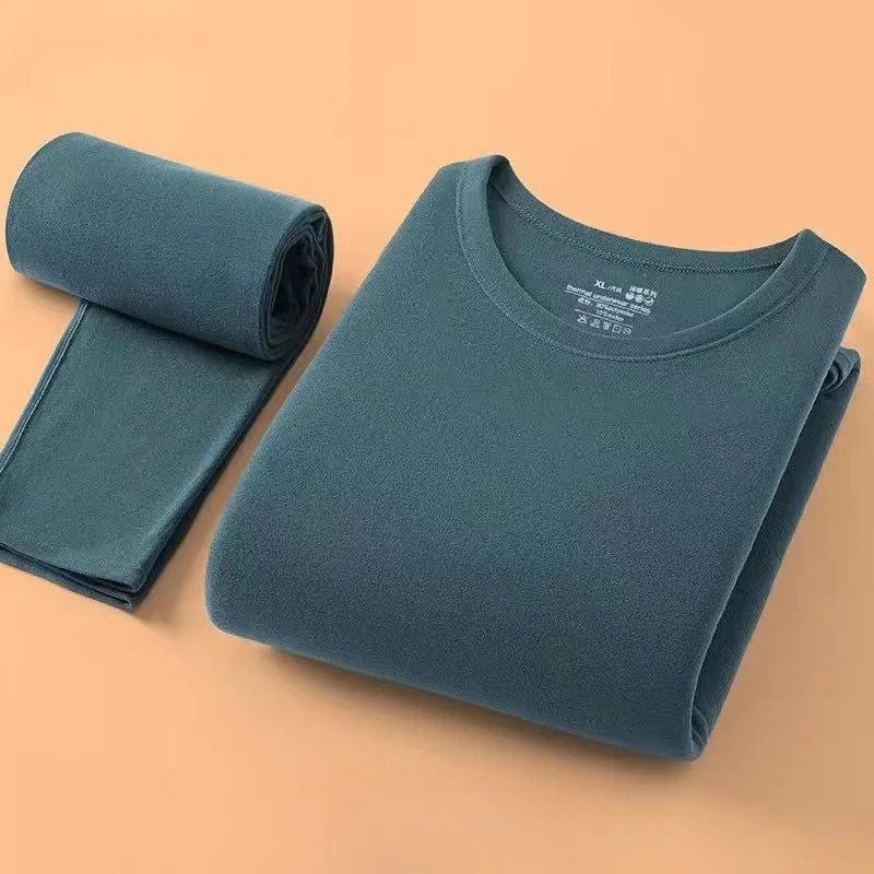 Man Winter Thermal Underwear Set Face Sanding Double Warmth Slim Body High Elasticity Comfortable Breathable Underwear for Men