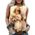 New Cute Angel Baby 3D Print Tank Tops Women Summer O-Neck Casual Vest Off Shoulder Y2k Sleeveless Top Camisole Woman Clothing