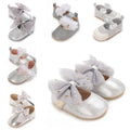 Spring and Autumn Baby Cute Silver Princess Shoes 0-12 Months Comfortable Walking Shoes for Baby Girls