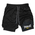 Men's Compression Gym Shorts 2 in 1 Double-deck Sports Pants Quick Drying Basketball Fitness Jogging Bottom Men's Sportswear