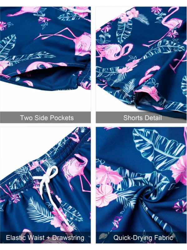 Men's New Hawaiian Short-Sleeved Shirt Shorts Set Summer | SAMAG
