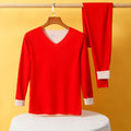 New Cashmere Silk Thermal Underwear Set Men's Non-marking Double-Sided Brushed Wool De Velvet Fall Coat and Pants Homewear