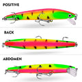 /Set 3D Crystal Minnow Glow in Dark Fishing Lure 95mm | SAMAG