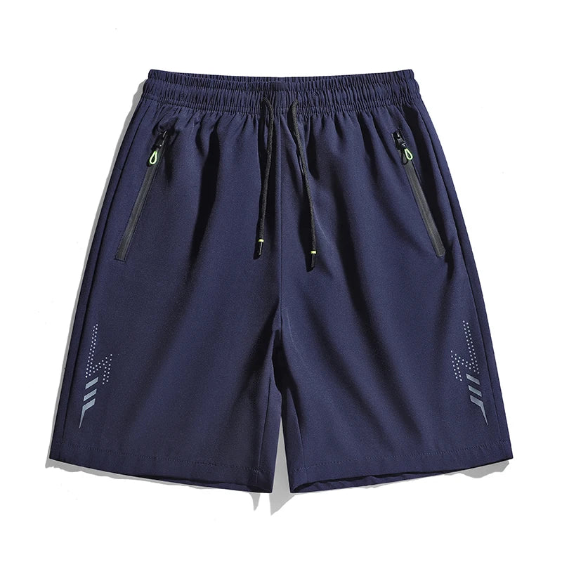 Men's Quick Dry Running Shorts with Drawstring and Zip Pockets - Ideal for Athletic Workouts and Gym - View 6 | SAMAG