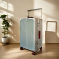BunnyFly Wide Handlebar Travel Trolley Suitcase with Colorful Silent Wheels TSA Lock Rolling Luggage Large Capacity PC Material