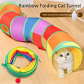 Cat Teaser Wand Toy Self Entertainment Maze Tunnel Collapsible Drill Channel Interactive Play Toy For Indoor Kitten Cat Pet