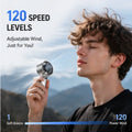 MIJIA Handheld Mini Fan 120 Speed Portable Bladeless Desktop Fan Rechargeable Instant Cooling With Ice Mode For Men Women 2026