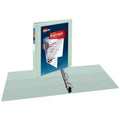 Soft Green Heavy Duty View 3 Ring Binder, 0.5" Round Rings, Heavy Duty Office Binder