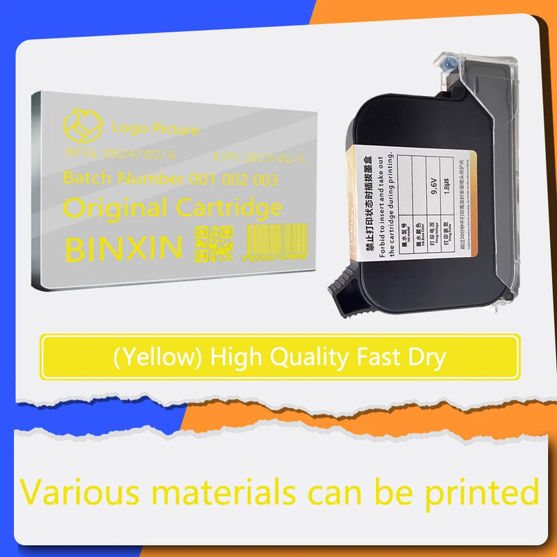 Baiyi Ink Cartridge 12.7mm Quick Dry Original Solvent 0.5 inch Eco for Inkjet Ink Jet Printer