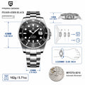 PAGANI DESIGN Men Watches Automatic Watch Mechanical Sapphire Glass Stainless Steel Luminous Date Luxury - Visuel 10 | SAMAG