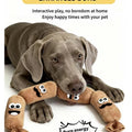 Sausage Shaped Plush Squeaky Dog Toy Bite Resistant Molar Toy Interactive Play For Small Medium Dogs Boredom Relief Pet Toys