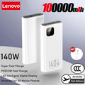 Lenovo 140W 500000mAh Ultra Capacity Power Bank Super Fast Charging CCC Portable Battery Charger For IPhone Samsung 2026 New