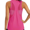 TACVASEN Womens Mesh Racerback Workout Tank Top Yoga Sleeveless Shirt High Low Curved Hem Quick Dry Breathable Athletic Vest