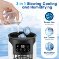 Portable Air Conditioner Fan 6 Speeds Misting Humidifier USB Desktop Cooler LED Display Timer Home Office Personal Summer