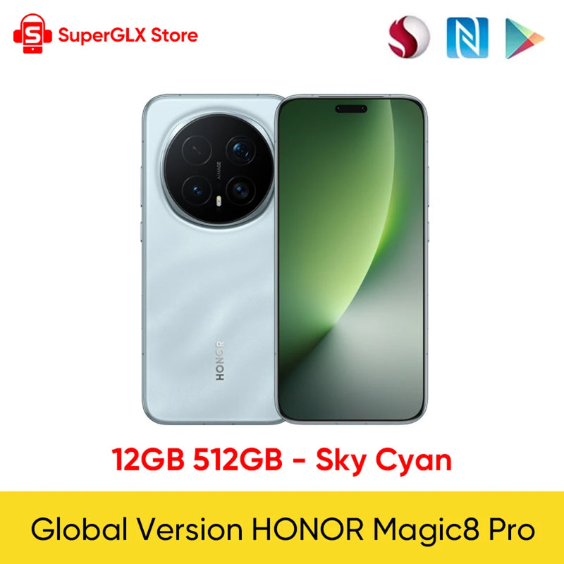 HONOR Magic8 Pro Global Version Snapdragon 8 Elite Gen 5 6.71" OLED Display 7100mAh Battery 100W SuperCharge Support eSIM NFC