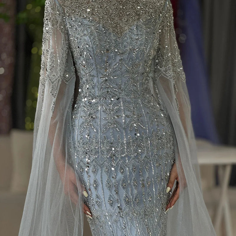 Serene Hill Saudi Arabia Caramel Mermaid Elegant Cape | SAMAG