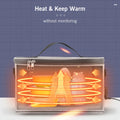 Portable Oven Car Food Warmer Personal Mini Oven with Digital Display 8L Electric Heating Lunch Box for Trip Camping Picnic