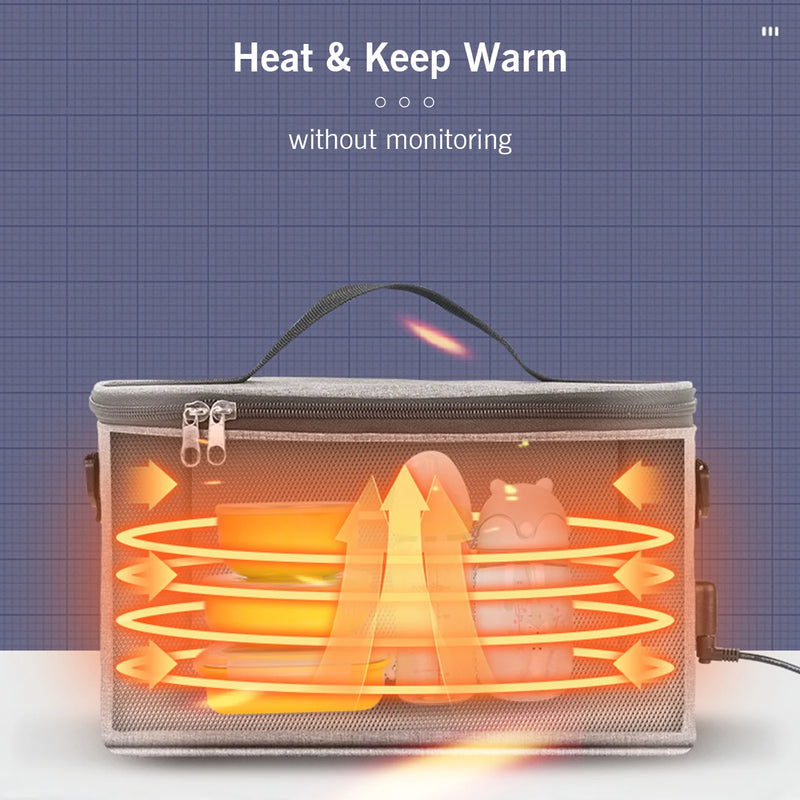 Portable Oven Car Food Warmer Personal Mini Oven with Digital Display 8L Electric Heating Lunch Box for Trip Camping Picnic