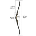 62 Inch Bow Archery Recurve 20-55 lbs Takedown 16" Riser | SAMAG