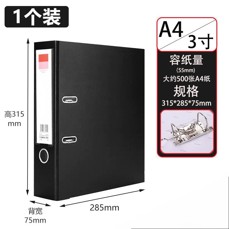 Lever Arch File A4 Folder Perforated Loose-leaf Folder Loose-leaf Book Data Book Double Hole Thickened Binders Desktop Organizer